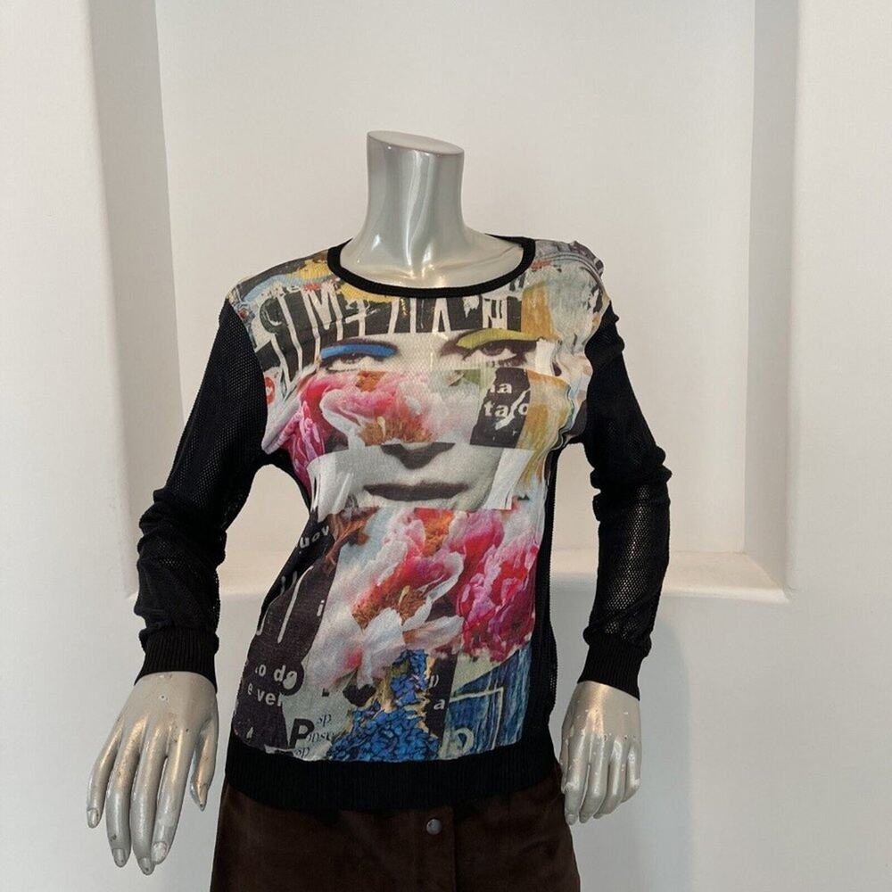 PINKO Print Pattern Top Long Sleeve  Size L